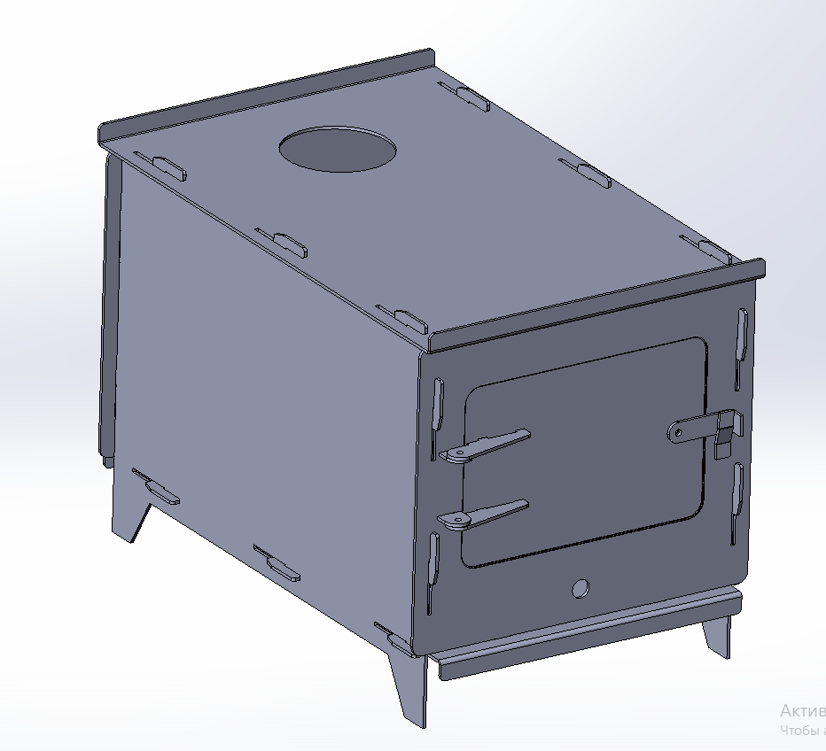 3D модель Печь буржуйка разборная
