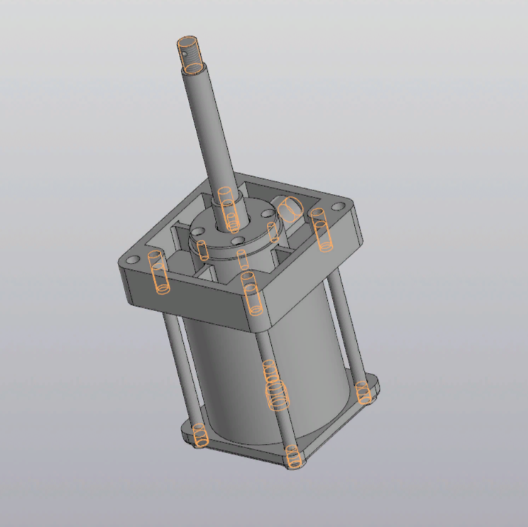 3D модель Пневмоцилиндр НБП-02