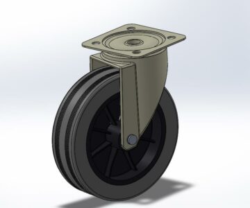 3D модель Поворотное колесо Ф79мм