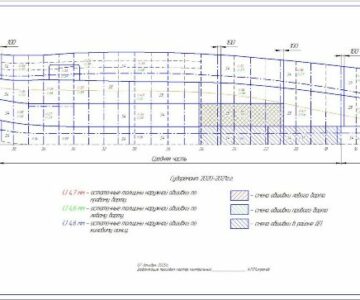 Чертеж Растяжка корпуса судна проекта 391а