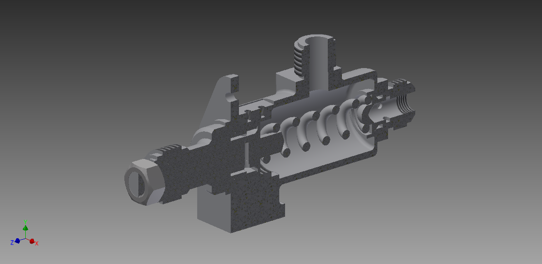 3D модель Клапан предохранительный МЧ00.65 в Inventor