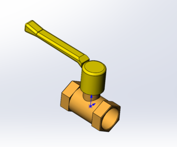 3D модель Кран шаровой DN15-DN25 11б27п