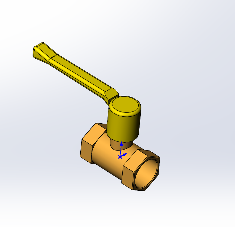 3D модель Кран шаровой DN15-DN25 11б27п