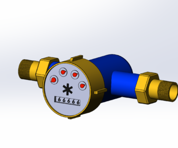 3D модель Счетчик холодной воды Zenner MTK DN15, DN20, DN25, DN40, DN50