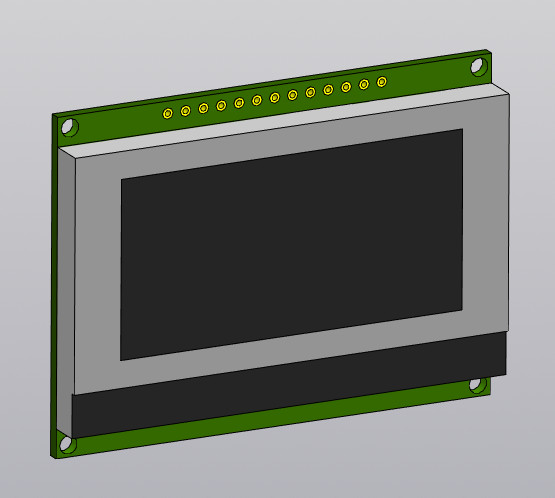 3D модель Дисплейный модуль GMG12864-06D