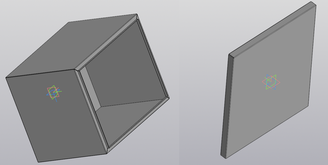 3D модель Железный ящик с крышкой