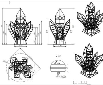 3D модель Инсталляция Кристалл