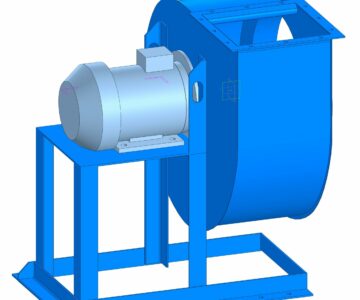 3D модель Вентилятор радиальный типа ВР 280-46, №4 АИРМ-112 М4/5,5кВт, 3Д модель макета