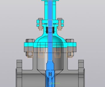 3D модель Задвижка 30с564нж ручное управление(маховик) DN400 PN2.5