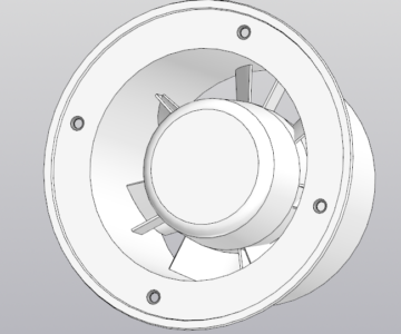 3D модель Вентилятор для вытяжки диаметром 96 мм