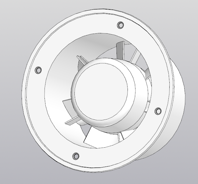 3D модель Вентилятор для вытяжки диаметром 96 мм