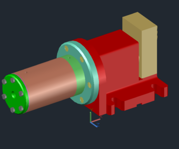 3D модель Прижим гидравлический МЧ00.06 в AutoCAD