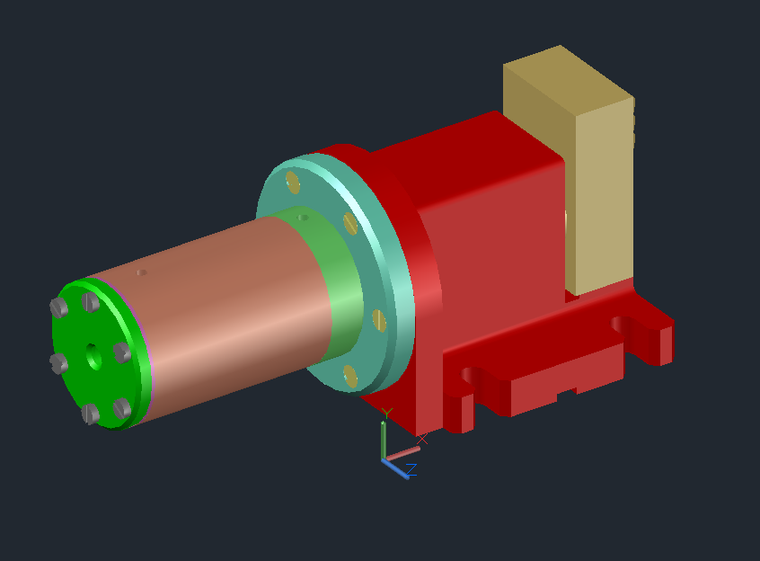 3D модель Прижим гидравлический МЧ00.06 в AutoCAD