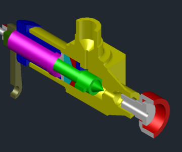 3D модель Вентиль МЧ00.60 в AutoCAD