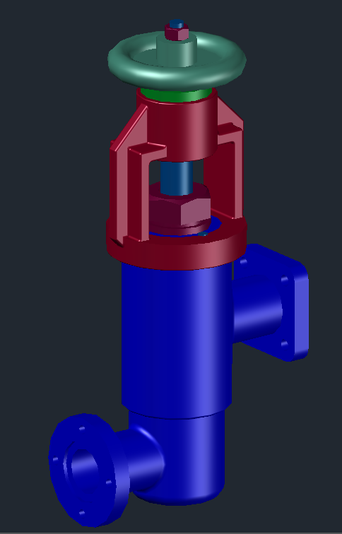 3D модель Клапан МЧ00.62 в AutoCAD