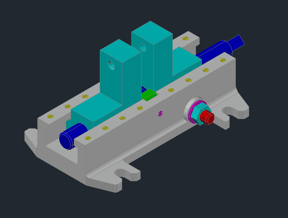 3D модель Зажимное приспособление МЧ00.69 в AutoCAD