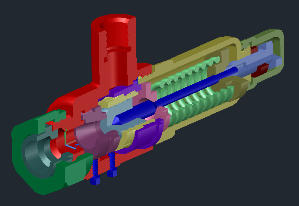 3D модель Клапан предохранительный МЧ00.76 в AutoCAD