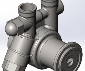 3D модель Насос роторный PROCON на хомуте