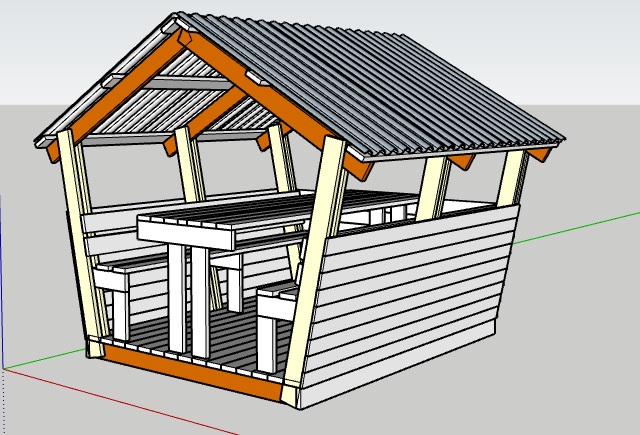 3D модель Беседка 28840х3450х2760