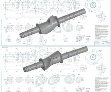 3D модель Роторы резиносмесителя РС-90 (211273-01.04.100 СБ и 211273-01.05.100 СБ)