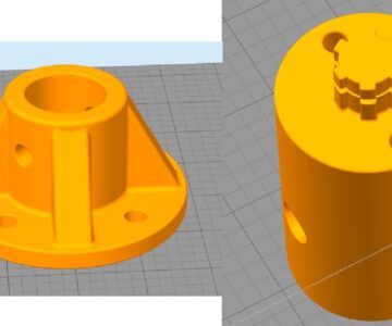 3D модель Крепление большой и малой звезды (от мопеда Альфа) для самодельного снегоуборщика на вал 25 мм на базе мотоблока Крот