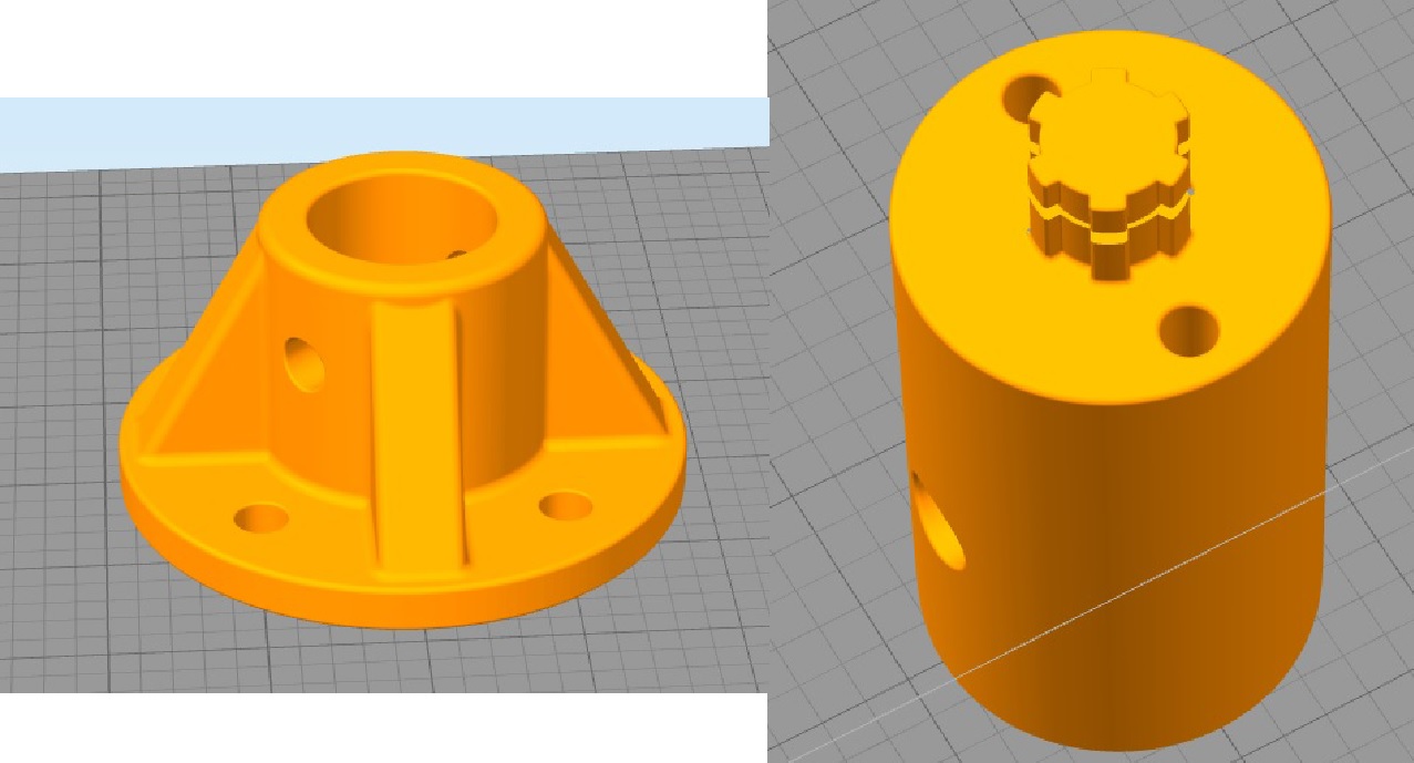 3D модель Крепление большой и малой звезды (от мопеда Альфа) для самодельного снегоуборщика на вал 25 мм на базе мотоблока Крот