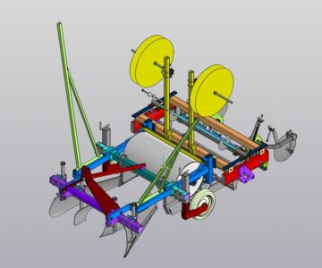 3D модель Пленкоукладчик и грядообразователь навесной для ягодных культур