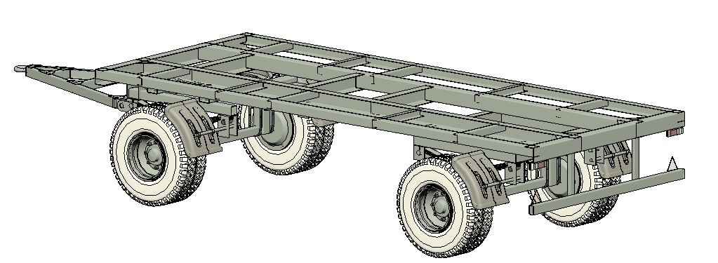 3D модель Прицеп тракторный (шасси) 849020-08 гр. 8 т.