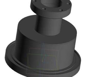 3D модель Переходник для вакуумных соединений ISO100-СF40