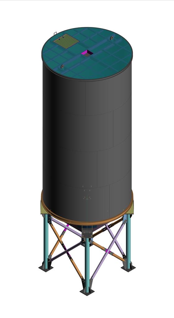 3D модель Силос зерновой с конусным днищем 45м3