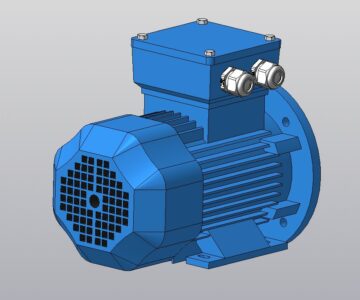 3D модель Электродвигатель 5АИ-63-В4-У2 ("Элком")