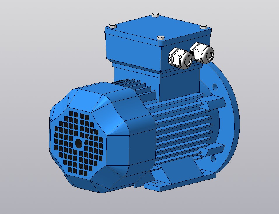 3D модель Электродвигатель 5АИ-63-В4-У2 ("Элком")