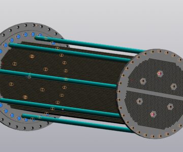 3D модель Модель трубного пучка подогревателя БП-500