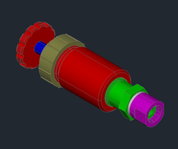 3D модель Выключатель подачи топлива МЧ00.02 в AutoCAD