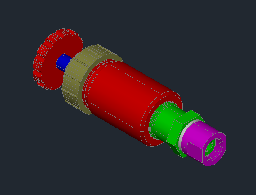 3D модель Выключатель подачи топлива МЧ00.02 в AutoCAD