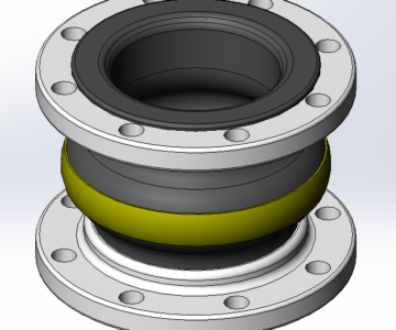 3D модель Компенсатор TECHNO-FLEX DN100 PN10 DIN28460