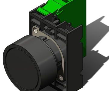 3D модель Модель кнопки толкателя LOVATO 8LM2T