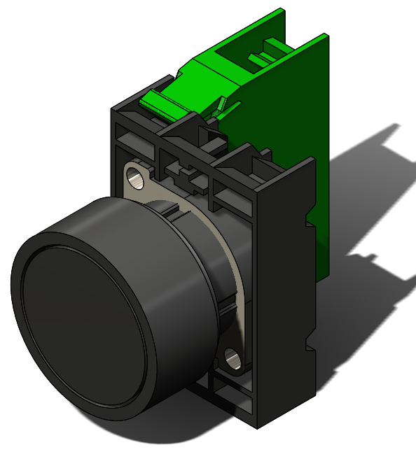 3D модель Модель кнопки толкателя LOVATO 8LM2T