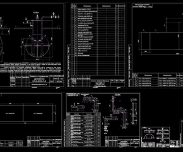 Чертеж Емкость дренажная ЕП-8-2000-1-2