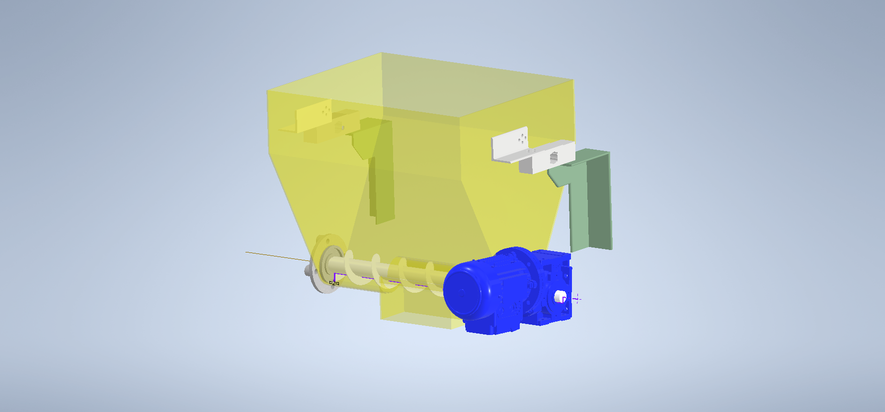 3D модель Дозатор сыпучих  на тензодатчиках со шнековой выдачей