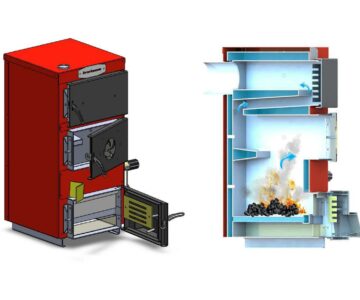 3D модель Твёрдотопливный Котел 20 кВт