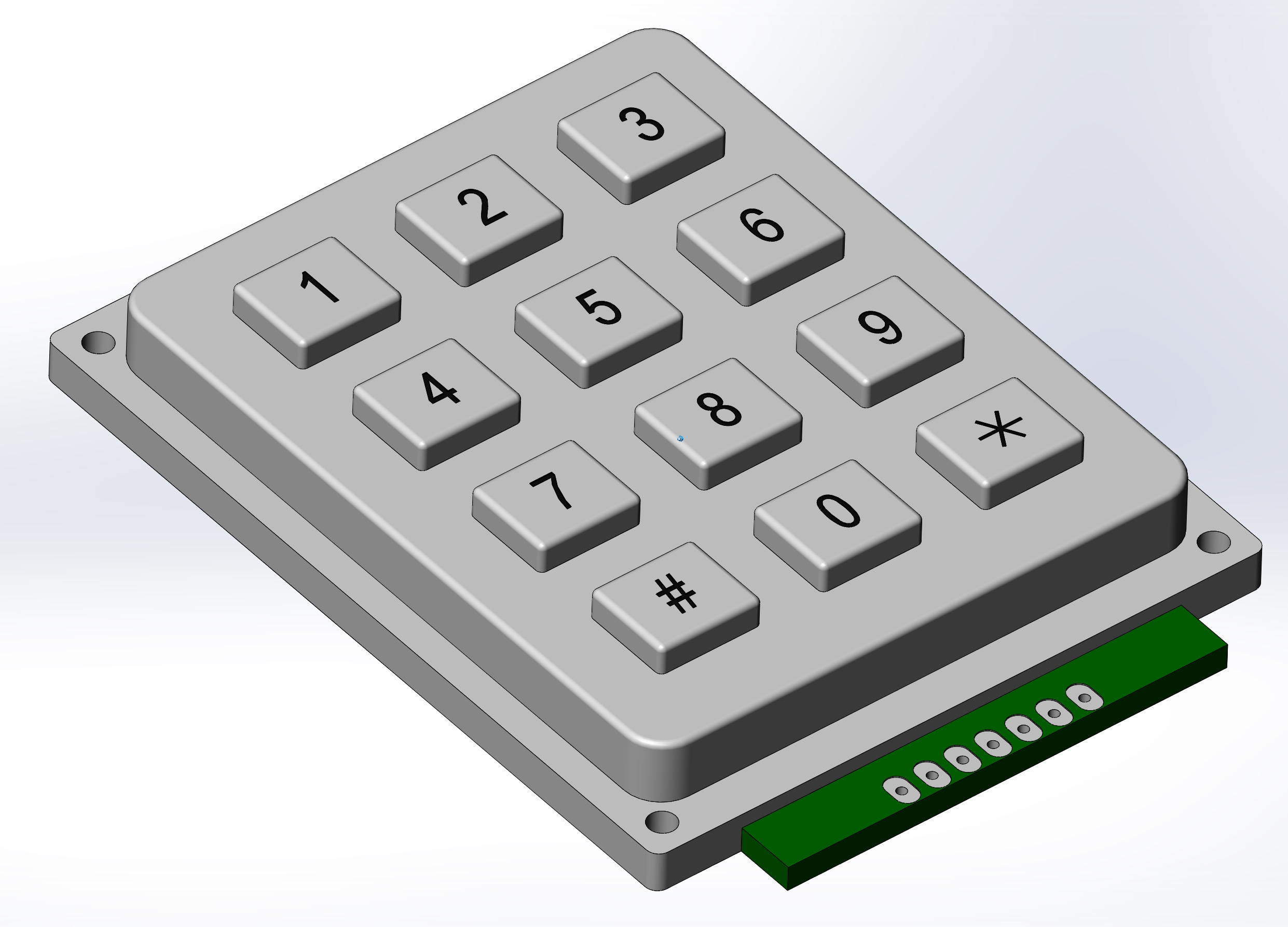 3D модель Клавиатура Accord AK-304-N-SSB-WP-MM