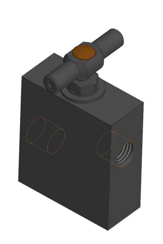 3D модель Кран КМХ 80МПа  гидравлический игольчатый