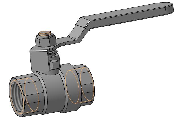 3D модель Кран шаровой муфтовый DN 1_2''