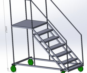 3D модель Лестница-трап на колесах