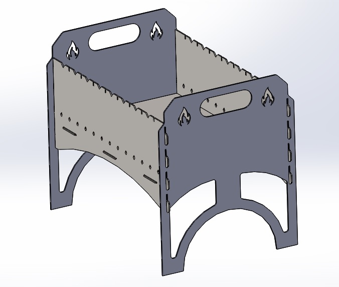 3D модель Мангал из листа
