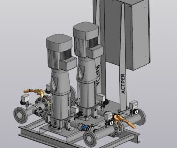 3D модель Насосная станция пожаротушения на базе насосов CNP