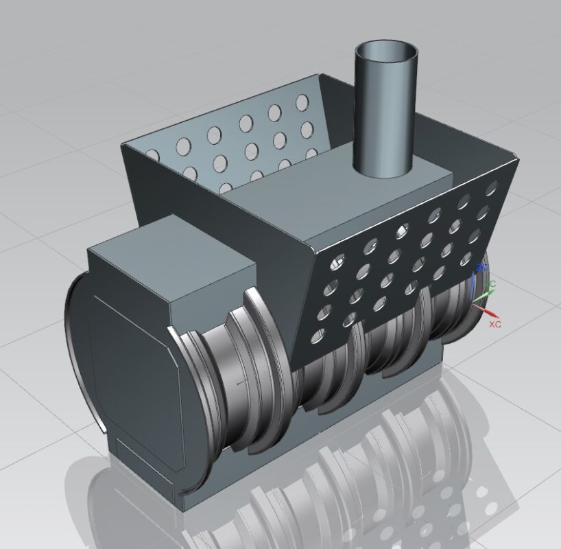 3D модель Банная печь из дисков R13