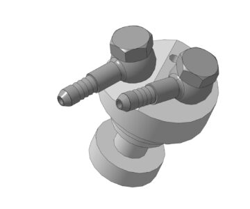 3D модель 3D модель адаптера для масляного охлаждения 167FMM двигателя