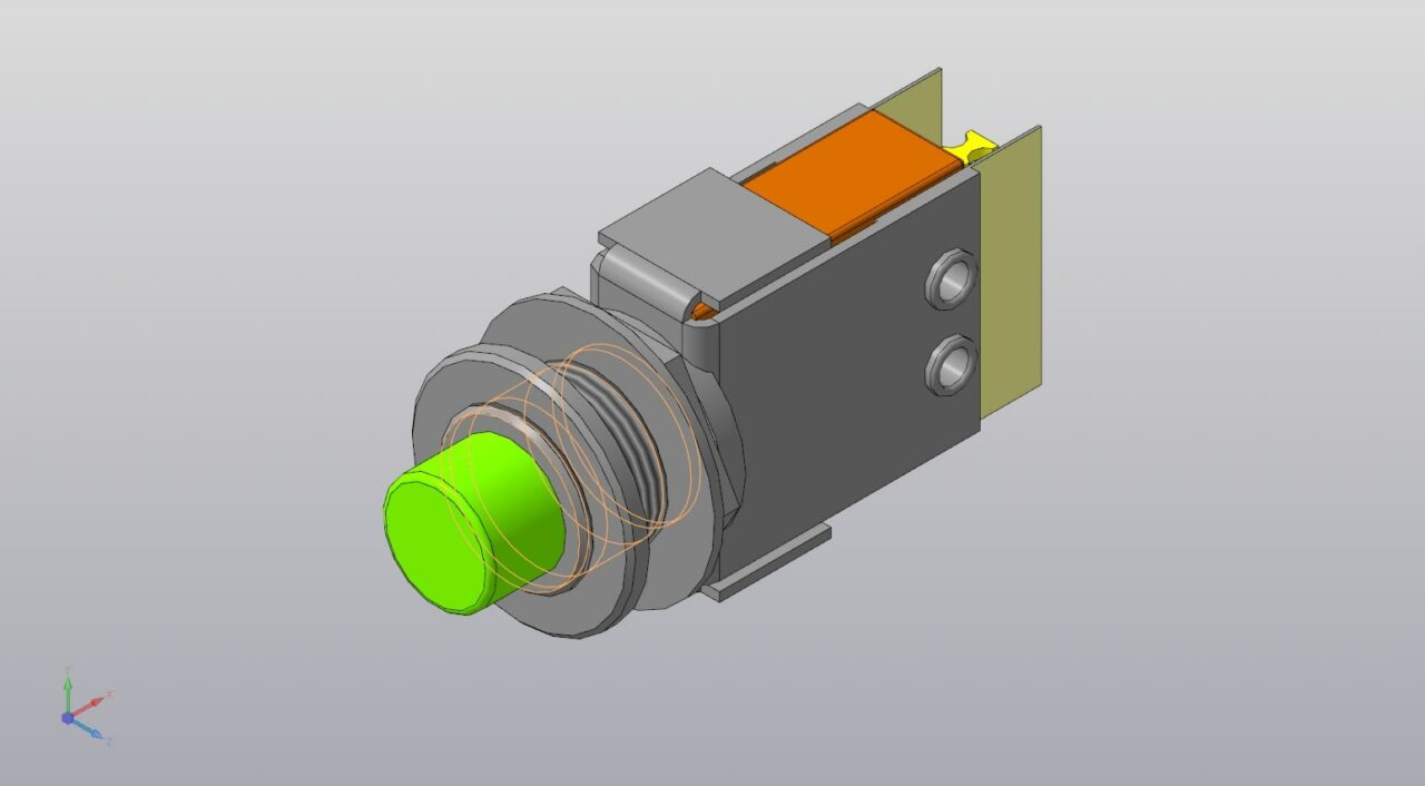 3D модель Переключатель ПКн105.2-2 В ТАФЛ.642135.004 ТУ